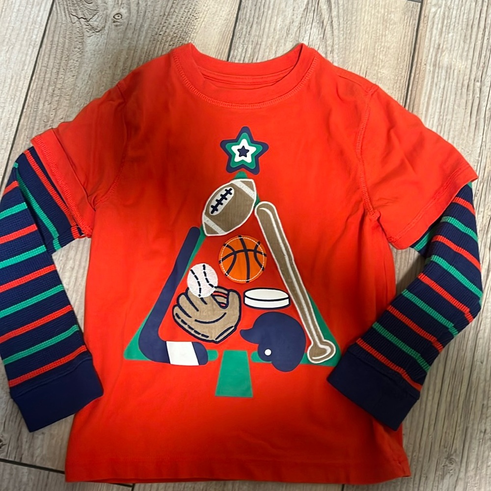 J Khaki Boys Sports Balls Tree Shirt